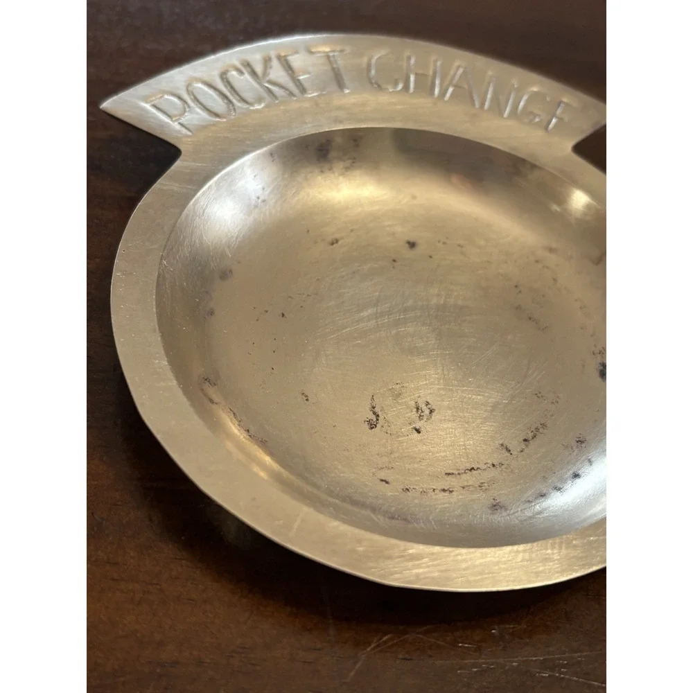 Vintage Brass Mid Century Pocket Change Dish Trinket MCM Mid Century
